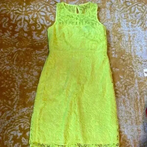 Jcrew neon lace lined sheath dress four NWT